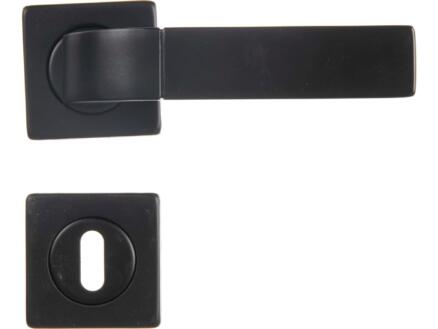 119 deurklinkset op rozet 50mm aluminium zwart