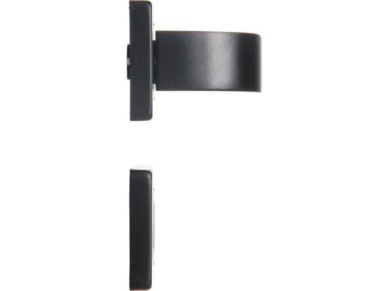 119 deurklinkset op rozet 50mm aluminium zwart