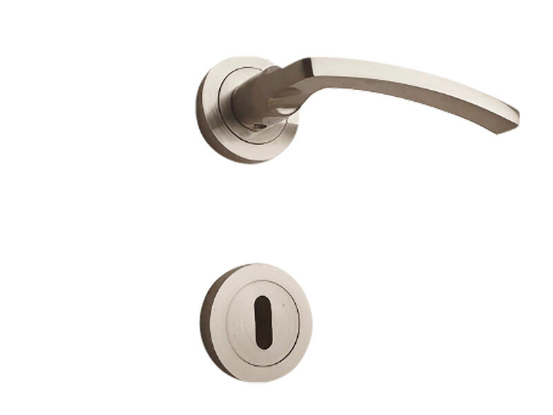AH007 Deurklinkset Op Rozet 50mm Aluminium Hubo ah007-deurklinkset-op-rozet-50mm-aluminium-hubo
