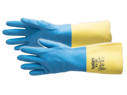 Busters Acid Safe huishoudhandschoenen L/XL latex blauw 1