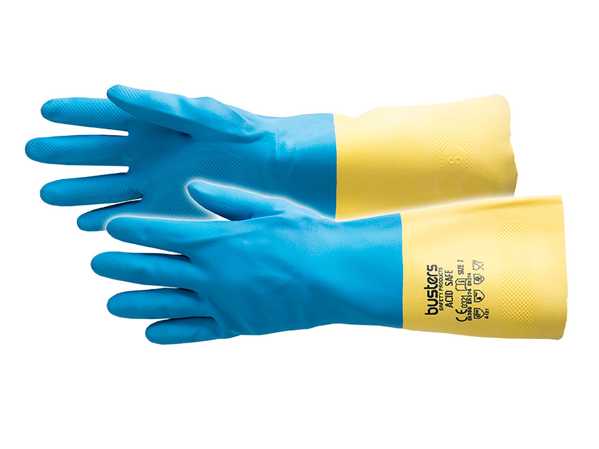 kruising financieel Kostbaar Busters Acid Safe tuishoudhandschoenen S/M latex blauw | Hubo