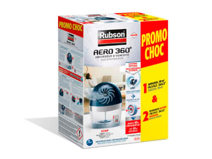 Rubson Aero 360° absorbeur d'humidité 20m² 450g + tab neutre 1