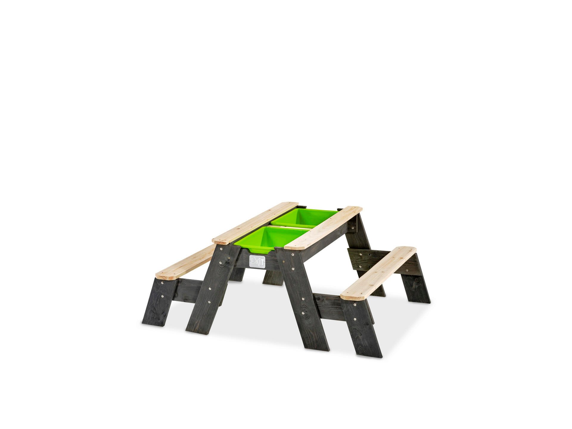 Exit Toys Aksent table d'activités sable et eau et de pique-nique avec bancs et couvercle 120x94 cm