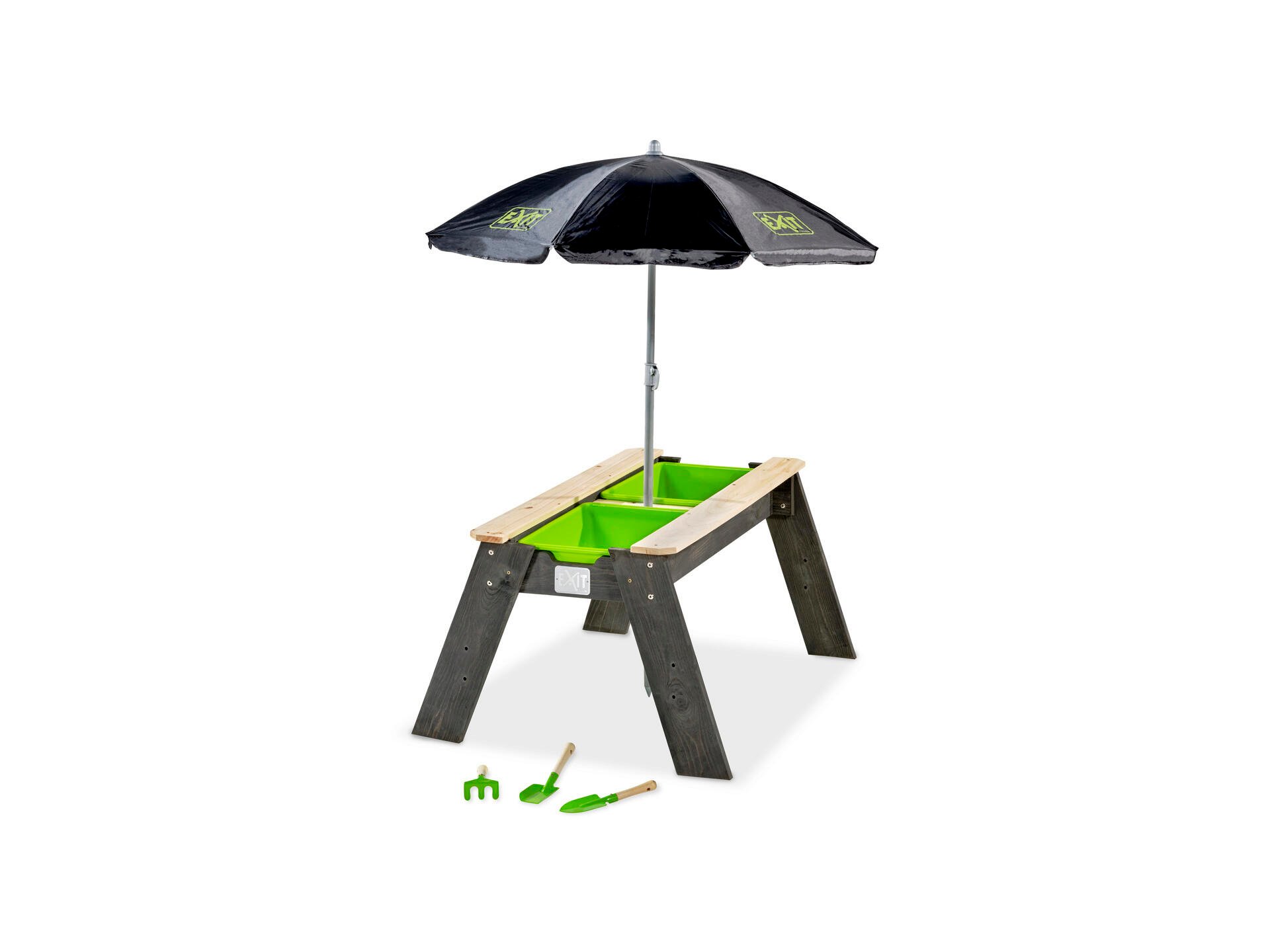 Exit Toys Aksent zand- en watertafel 69x94 cm + parasol en tuingereedschap