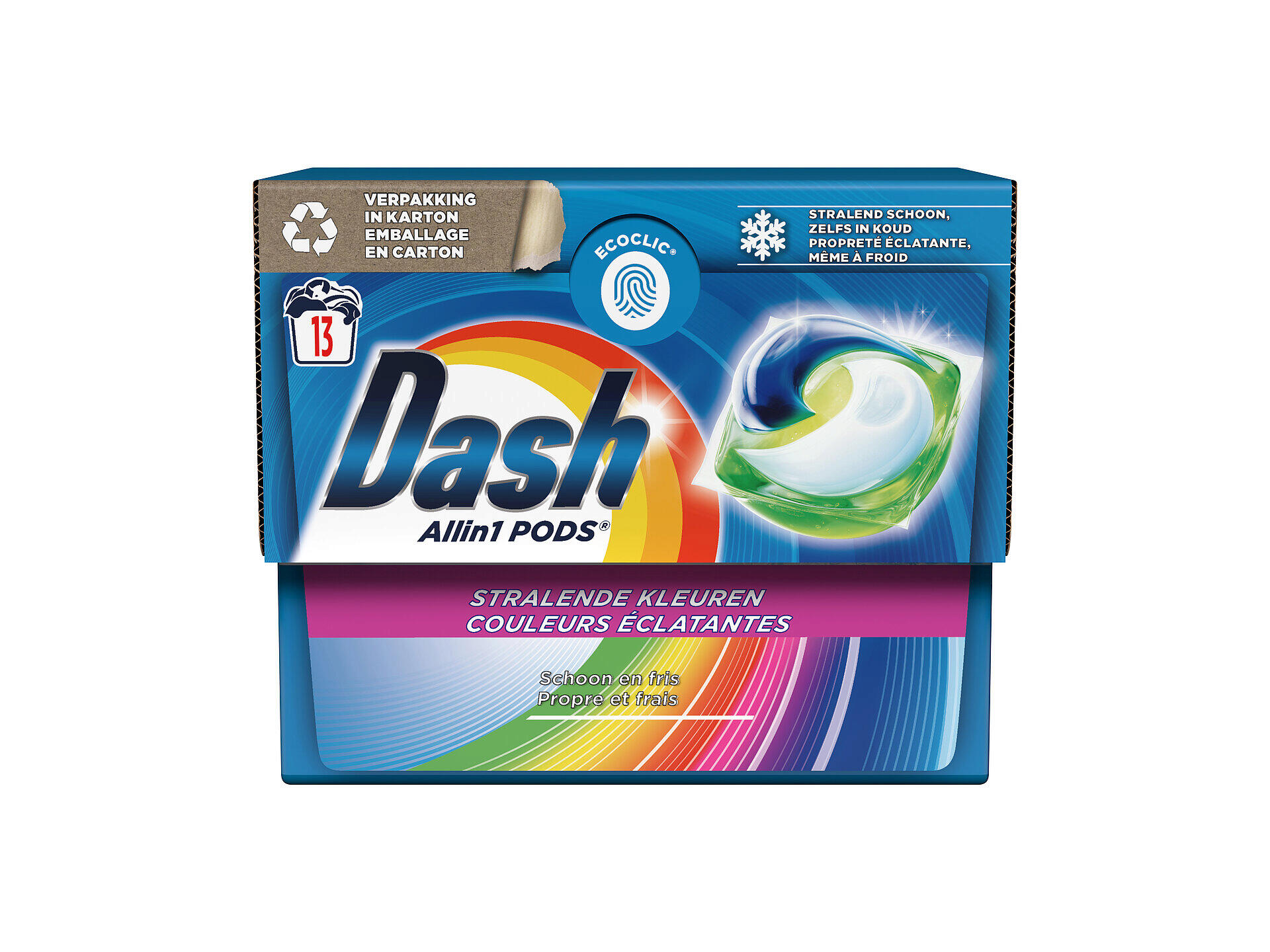 Dash All-in-1 capsule lessive couleur 13 pièces