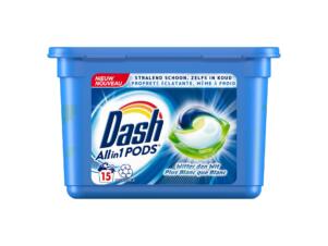 Dash All-in-one capsule lessive blanc 15