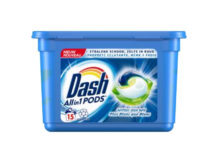 Dash All-in-one capsule lessive blanc 15 1