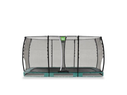 Allure Classic trampoline enterré 244x427 cm + filet de sécurité vert 1