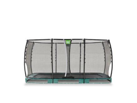 Allure Premium trampoline enterré 244x427 cm + filet de sécurité vert 1