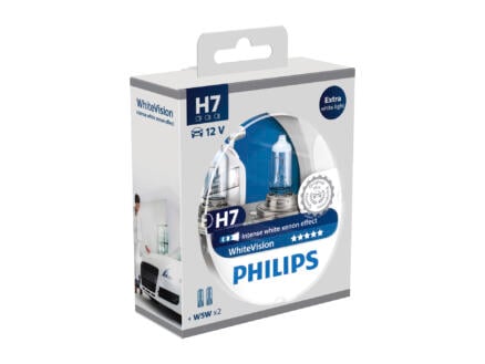 Philips Ampoule feux de route H7 WhiteVision 2xH7 + 2x5W 1