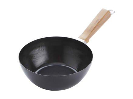 Point-virgule Antikleef wokpan met bamboehandvat 20cm 1