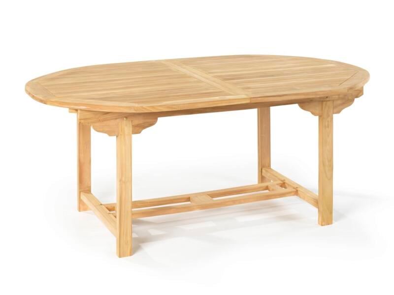 Garden Plus Aristo table de jardin 180x120 cm extensible jusqu'à 240cm brun