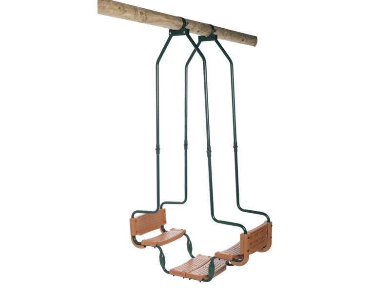 Balançoire double face à face métal/matière synthétique barre ronde | Hubo