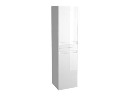 Barcelona meuble colonne 40cm 2 portes blanc brillant 1
