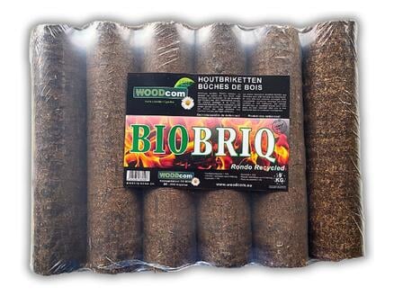 Woodcom Biobriq Rondo briquettes de bois compressé 9kg 1