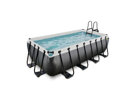 Black Leather piscine 400x200x100 cm + pompe filtrante à sable 1