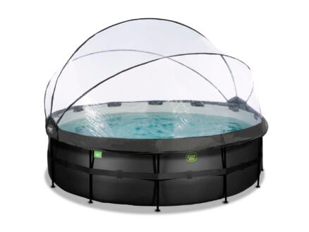 Exit Toys Black Leather piscine avec dôme 450x122 cm + pompe à chaleur 1