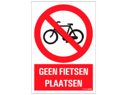 Bord geen fiets plaatsen 23x33 cm 1