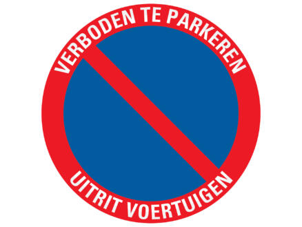 Bord verboden parkeren uitrit 18cm 1