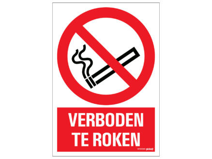 Bord verboden te roken 23x33 cm 1