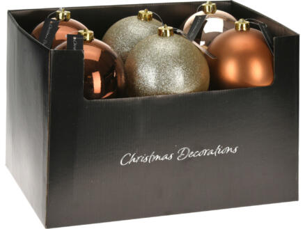 Boule de Noël 14cm brun disponible en 3 modèles 1