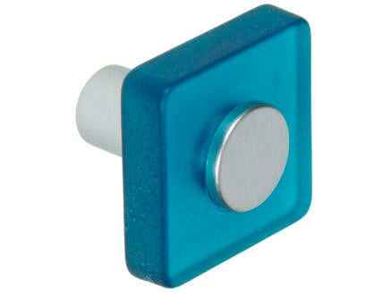 Sam Bouton de meuble carré matière synthétique bleu 2 pièces 1