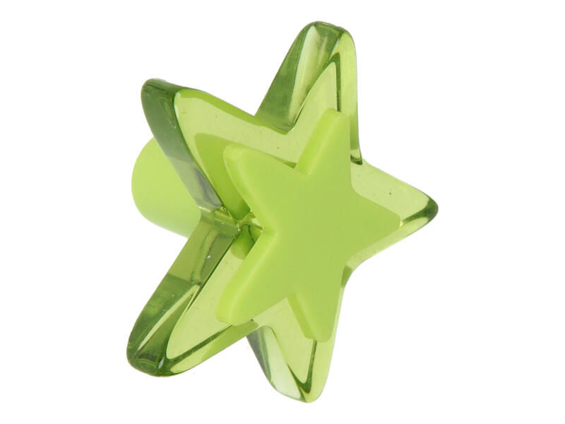 Sam Bouton de meuble étoile plexi vert