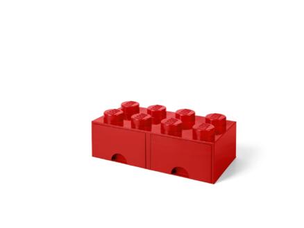 Brick 8 tiroir de rangement 9,2l rouge