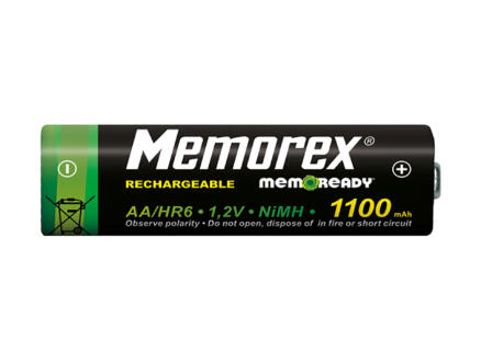 Memorex Budget herlaadbare batterij NI-MH 1,5V AA 1100mAh 4 stuks 1