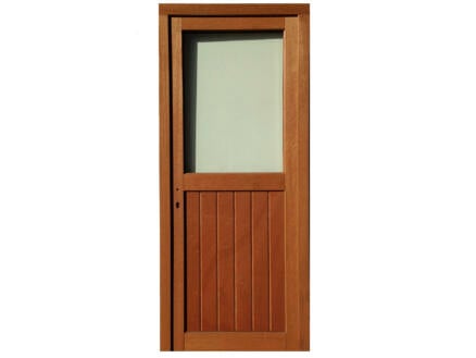 Buitendeur rechts hout en glas 217x94 cm