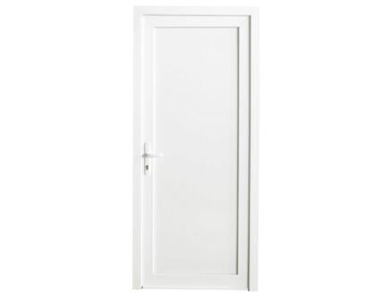 Buitendeur rechts vol paneel 218x96 cm PVC wit 1
