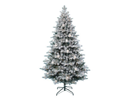 Calgary witte kerstboom met versiering en verlichting 228cm 1