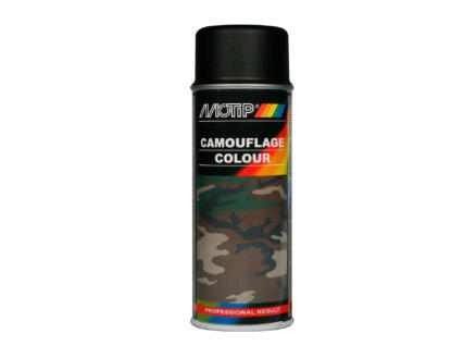 Motip Camouflage laque en spray satin 0,4l army black 1