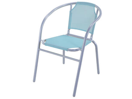 Garden Plus Chania chaise de jardin gris/bleu azur 1