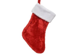 Chaussette de Noël 40cm rouge/blanc