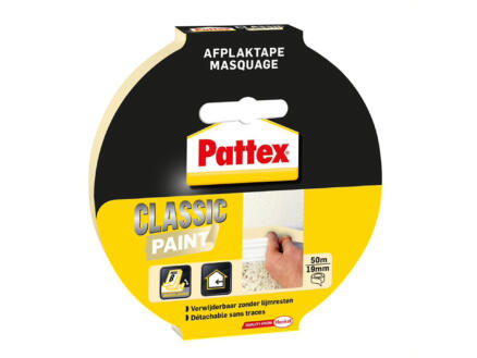 Pattex Classic Paint afplaktape 50m x 19mm beige 1