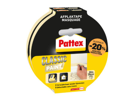 Pattex Classic Paint ruban de masquage 50m x 19mm 2 pièces 1