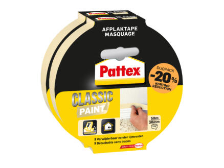 Pattex Classic Paint ruban de masquage 50m x 30mm beige 2 pièces 1