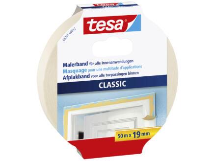 Tesa Classic afplaktape 50m x 19mm beige 1