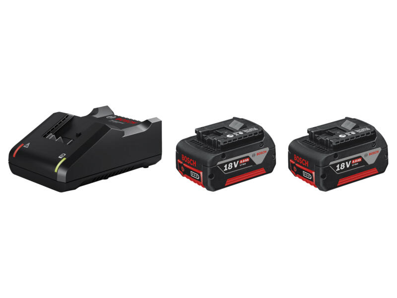 Bosch Professional Click & Go batterie GBA 18V Li-Ion 4Ah + chargeur pack de base