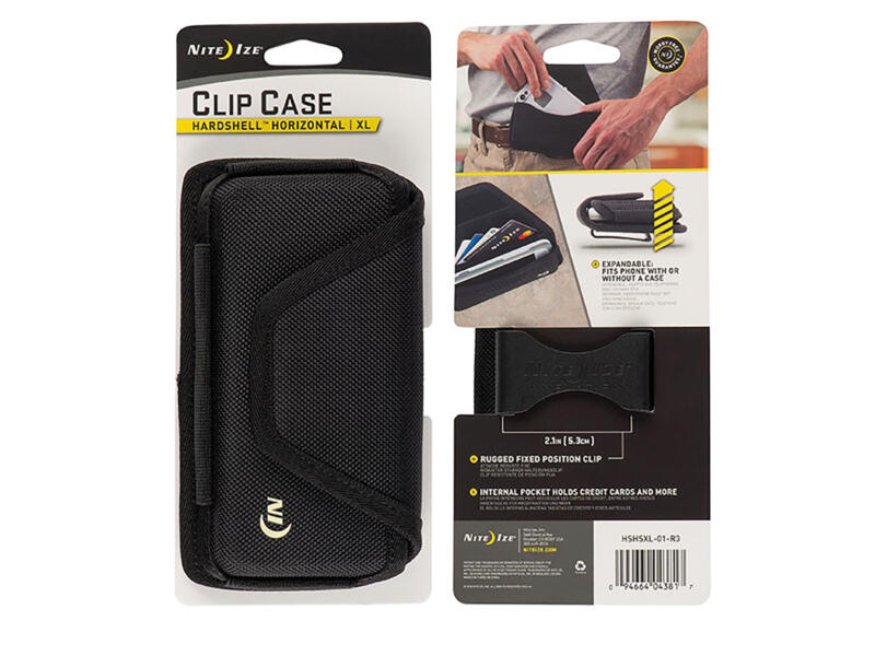 Nite Ize Clip Case Hardshell XL étui ceinture téléphone portable horizontal noir