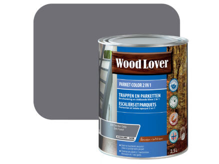 Wood Lover Color 2-in-1 parket 2,5l donker grijs #038 1