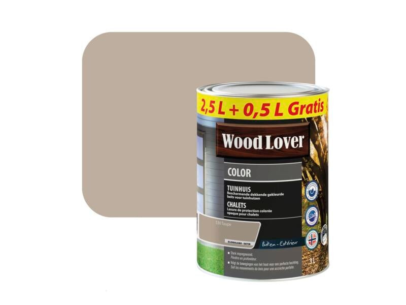 Wood Lover Color houtbeits tuinhuis 3l taupe #530