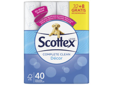 Scottex Complete Clean Décor WC-papier 32+8 gratis 1