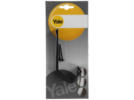 Yale Crochet portemanteau double grand aluminium noir