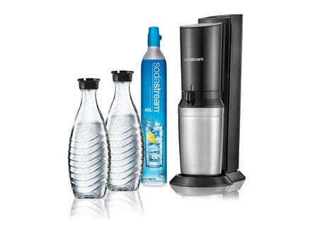SodaStream Crystal Black machine eau gazeuse + 2 carafes + cylindre CO2