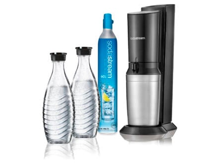 SodaStream Crystal Black machine eau gazeuse + 2 carafes + cylindre CO2 1