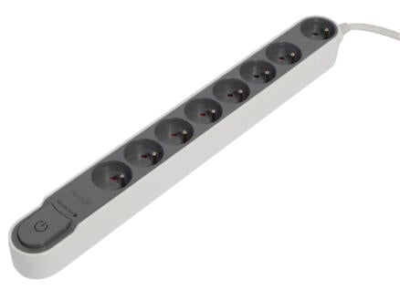 Chacon Design bloc multiprise parafoudre 8x avec interrupteur et câble 3m gris 1