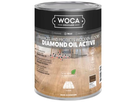 Woca Diamond Oil Active olie hout 1l chocolate brown 1