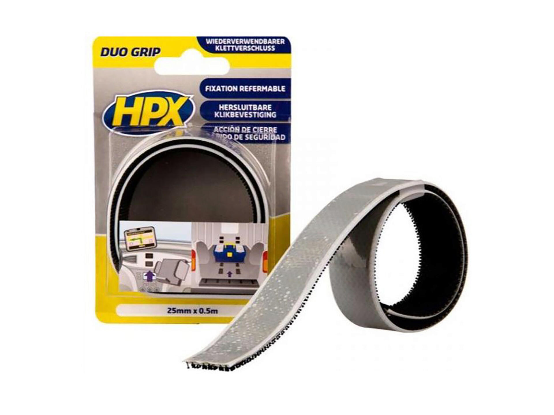HPX Duo grip ruban auto-agrippant 25mm x 0,5m